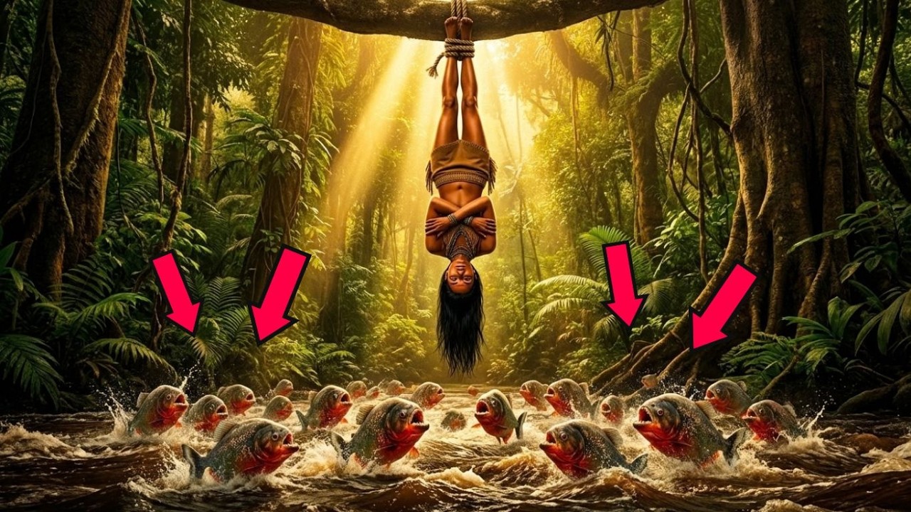 Sácame y te enseño cosas que ninguna mujer blanca sabe hacer dijo la india colgada entre las pirañas