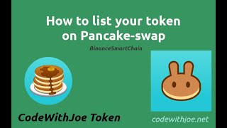 How to list your token on pancakeswap