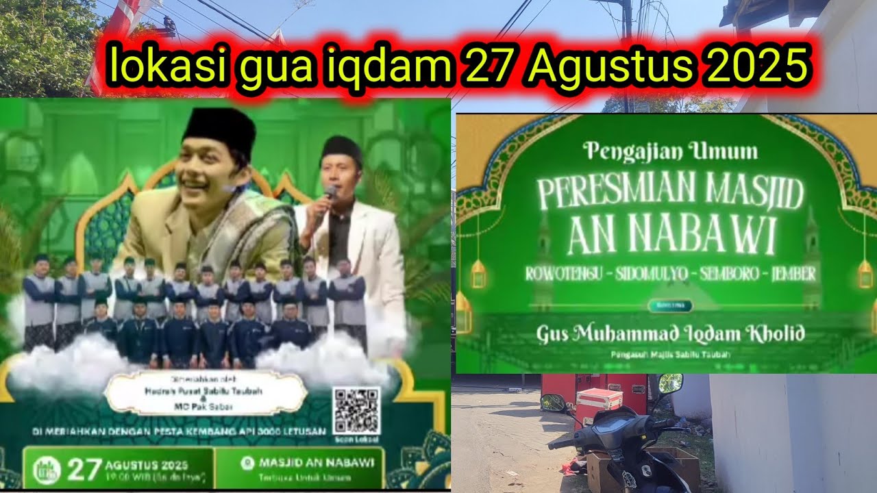 Lokasi Gus iqdam 🔴 27 agustus di Jember 