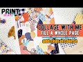 Collage With Me | How To Collage For Journaling | Make A Full Page Collage