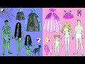 Paper Dolls Dress Up - Sadako and Ghost Zombie Good & Bad House Family - Barbie Story & Crafts