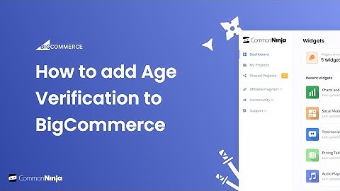 How to add an Age Verification to BigCommerce