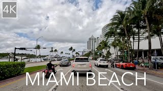 Miami Beach Florida City Drive 4K - Driving Tour South Beach - Art Deco District