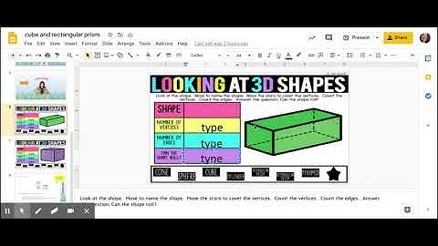 cube and rectangular prism - Google Slides