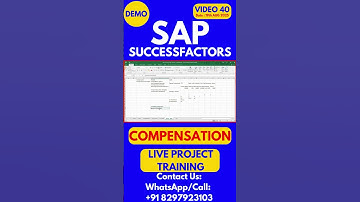 SAP SuccessFactors Compensation Training Online Class 40 19th August 2025 #sapsuccessfactorstraining