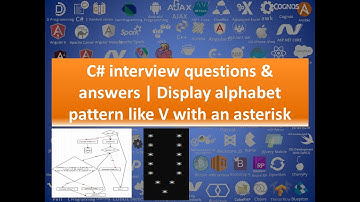 C# interview questions & answers | Display alphabet pattern like V with an asterisk