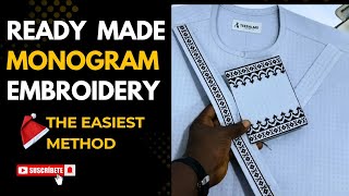 How to easily prepare monogram embroidery placket and pocket for beginners