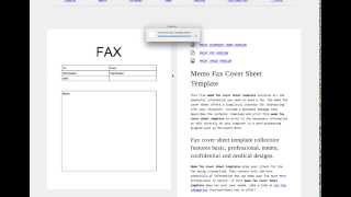 Customize Fax Cover Sheet Template Tutorial