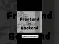 Frontend vs Backend Important Notes and Topics For Beginners to Advances.....