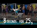 How fast can the cal bears swim in practice