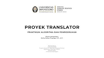 [7] Proyek Translator | Praktikum Algoritma dan Pemrograman