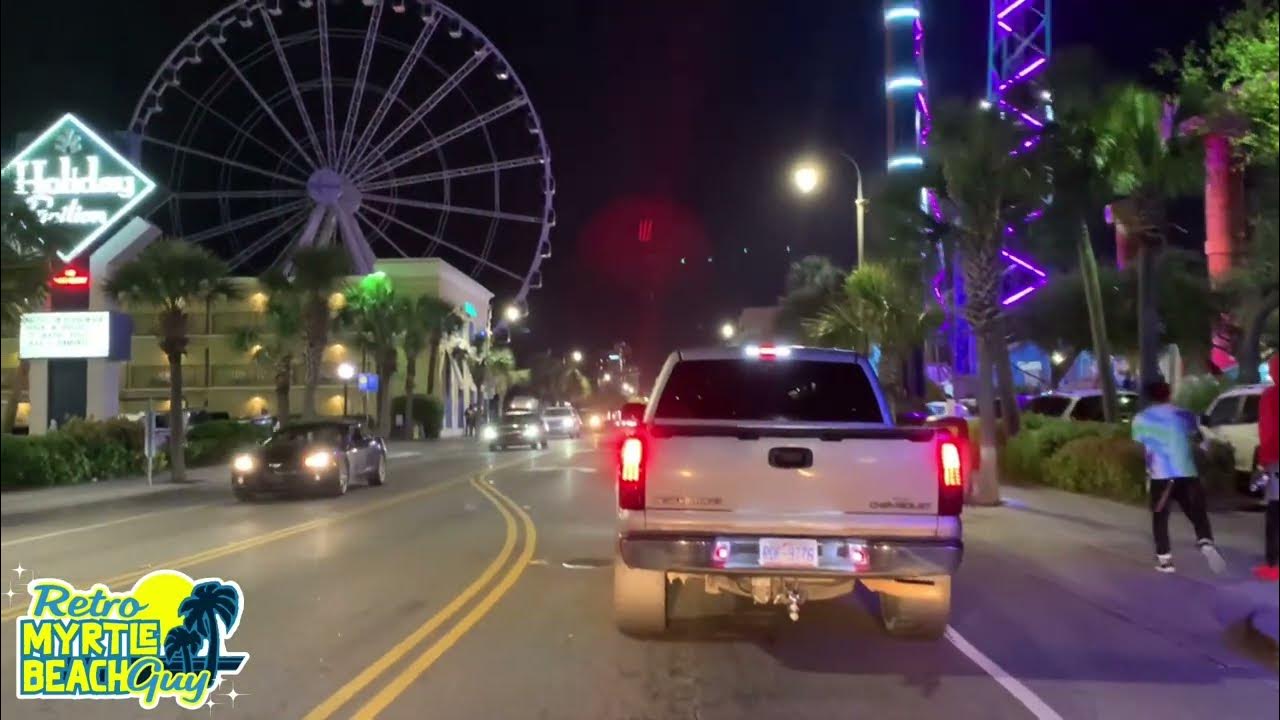 Shagging on the Strand checking out the O.D. at night, North Myrtle
