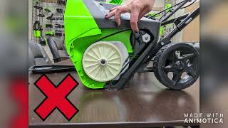 Replace belt on Greenworks snowblower