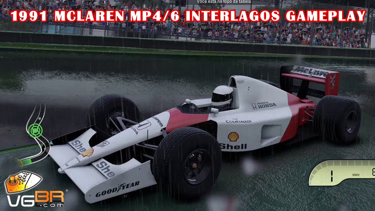 F1 18 1991 Mclaren Mp4 6 Interlagos Gameplay Rain Xbox One X Youtube