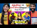 Ajjubhai94 Vs Amit Bhai 🔥💖 Trolling Shayari || Who Is Best ?? || Garena Free Fire Total Gaming React