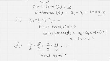 3. For the following APs, write the first term and the common difference | Class 10 maths ex 5.1 q3