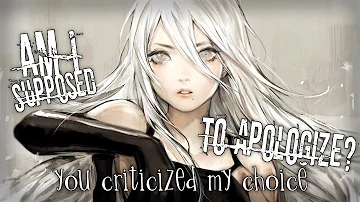 ❖ Nightcore ❖ ⟿ Am I supposed to apologize? [lyrics]