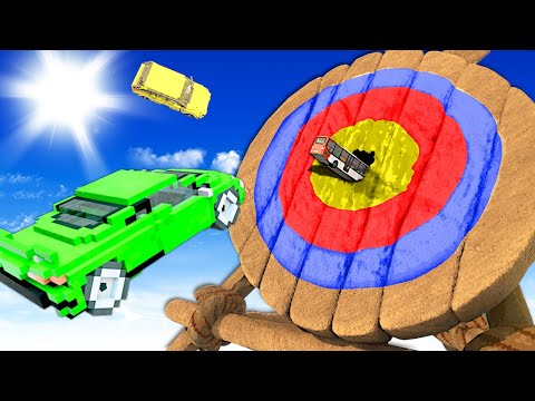 JUMPING CARS INTO A GIANT TARGET (Teardown Multiplayer)