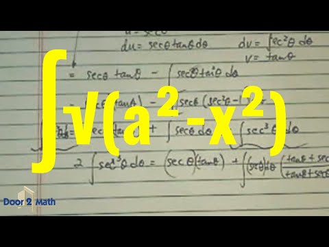 Integral Antiderivative Of Sqrt A 2 X 2 Youtube