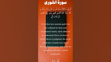 سورة الشورى من الأية 19 الى 21