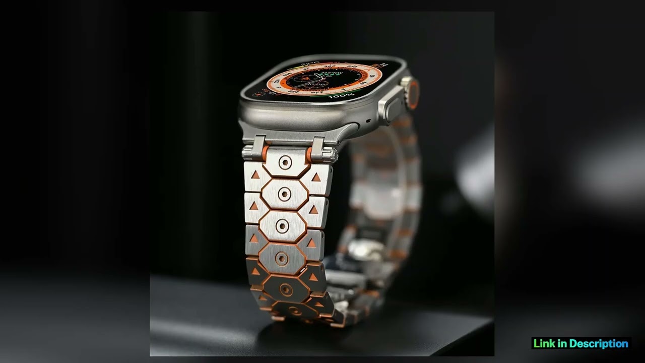 Luxury Titanium Color Strap for Apple Watch 10 Ultra 2 Band 49mm 45mm 44mm 42 Metal Stainless