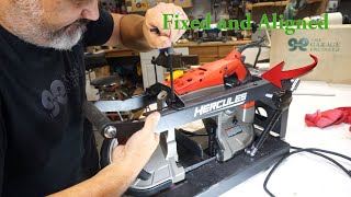 Still the Best New Product? pt. 2  Fixing and Aligning Harbor Freight mobile band saw stand.