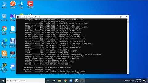 How to start or stop services from command prompt | start and stop services by cmd  | windows 10