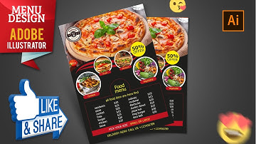 How to Design Restaurant Menu in Adobe illustrator - adobe tutorial