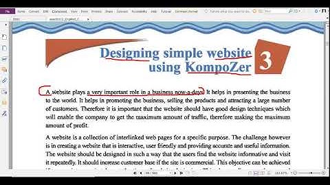 [class #6] Chapter 3 | Designing simple website using Kompozer | GSEB - Std 12 English | Computer