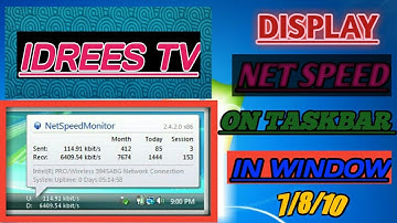 How To Add Internet Speed Meter In Desktop Taskbar Easily|Window 10/8/7| Urdu/Hindi Tutorial