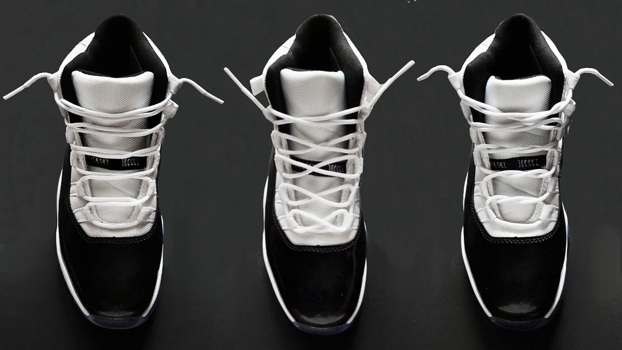 how do you tie jordan 11