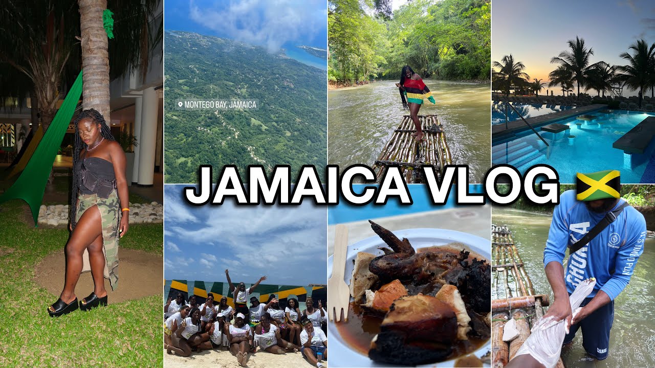 JAMAICA VLOG 🇯🇲| RIU REGGAE MONTEGO BAY : PARTY BOAT, BAMBOO RAFTING ...