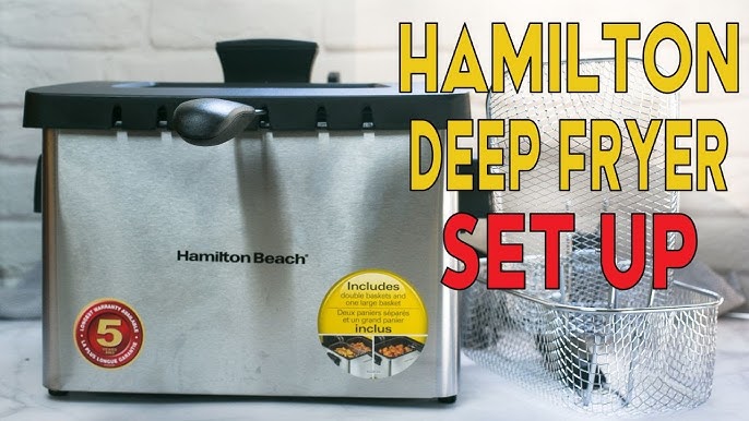 Hamilton Beach Deep Fryer, 5 Liters/21 Cup Oil Capacity with Easy-Pour Oil  Spout - 35042