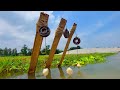 Amazing Unique Hook Fishing Technique Form River | Village Boy Hunting Big Monster Fish By Hook#fish