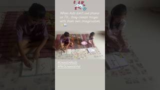 No Phone. No Tv. Just Creativity Flowing Through Their Little Hands