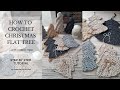 DIY Learn How to Make & Crochet Christmas Flat Tree Ornaments, Christmas Ornaments Tutorial