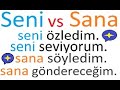 turkish Object Pronouns of You and To you in- How to say &quot; to you&quot; and &quot;you&quot; in Turkish (Seni-Sana)