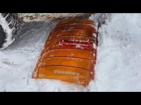 testing of a polycarbonate snow shovel Finland  \\ испытание лопаты снеговой из поликарбоната