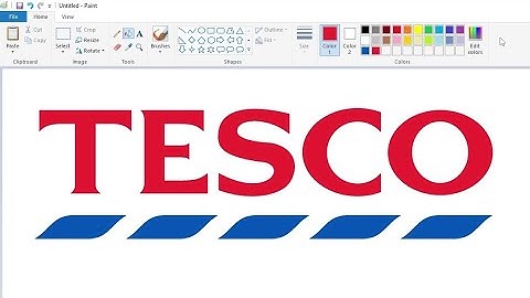 How to draw the Tesco logo using MS Paint | How to draw on your computer
