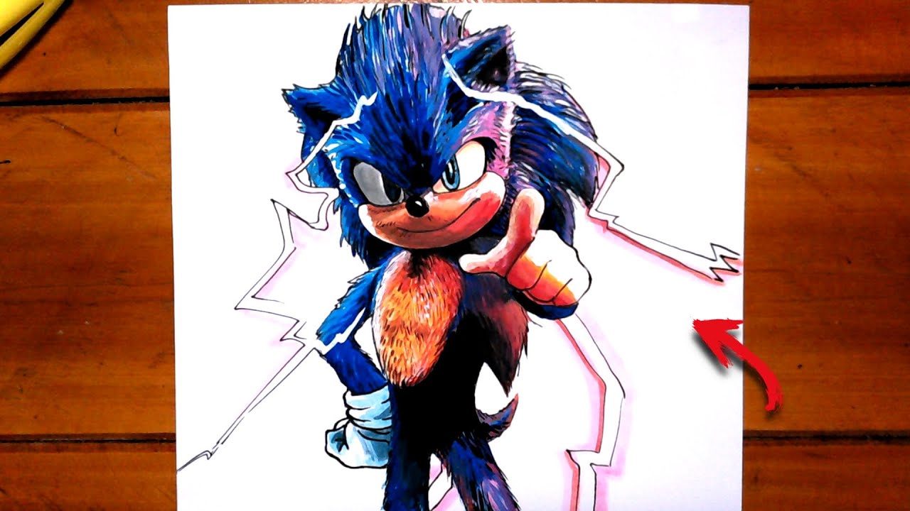 Como DESENHAR o SONIC do Filme 2 - Cómo DIBUJAR a SONIC de La