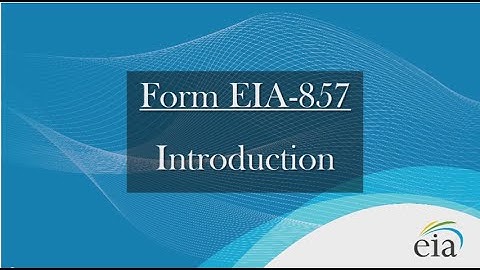 EIA-857 video one: Introduction