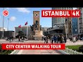 Istanbul City Center 2024 Taksim-Istiklal Street Walking Tour|4k 60fps