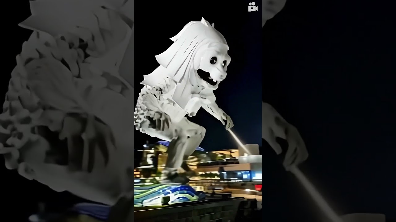 when famous lion of Singapore came to life 