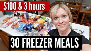 GROCERY HAUL & MONTHLY FREEZER MEAL PREP ON A BUDGET | 30 EASY MEALS FOR A LARGE FAMILY