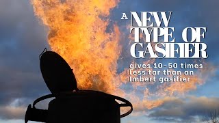 A new type of gasifier gives 10-50 times less tar than an Imbert gasifier