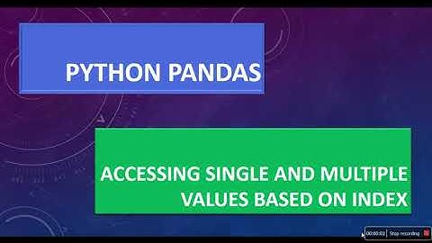 How to access elements in Python Pandas Series