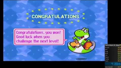 Tetris Attack VS Easy Speedrun 7:22 PB