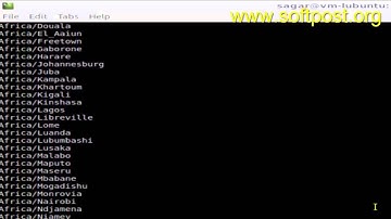 How to list all time zones in Solaris