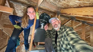 Furnace Installation in Attic - Building Our Home in the Mountains