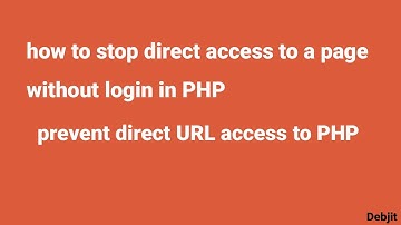 how to stop direct access to a page without login in PHP ||  prevent direct URL access to PHP